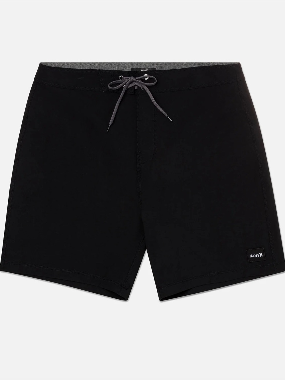 Hurley Black Men’s Swim Board Shorts with Gray Drawstring